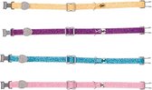 Trixie halsband kat glitter met kunststof sluiting assorti