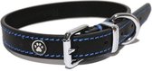 Luxury Leather Halsband Hond Leer Luxe Zwart - 1.9X36-46 CM