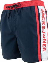 Jack & Jones crete tape logo zwemshort blauw - L