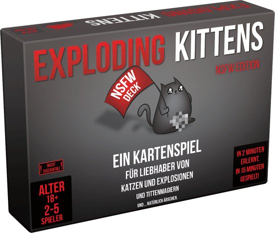 Asmodee Exploding Kittens NSFW Edition Kaartspel Gelukspel