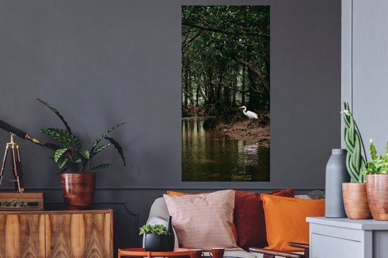 Stickers Stickers muraux - Héron - Forêt - Lac - 60x120 cm - Film adhésif