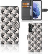 Wallet Book Case Geschikt voor Samsung Galaxy S22 Plus Smartphone Hoesje Salamander Grey