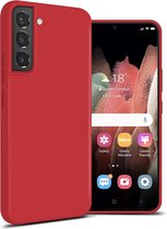 Samsung S22 Plus Hoesje Silicone Backcover Rood - Samsung Galaxy S22 Plus hoesje Siliconen soft liquid - Samsung S22 Plus case - hoesje Samsung S22 Plus