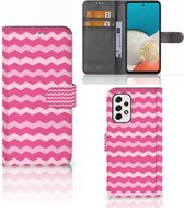 Hoesje ontwerpen Geschikt voor Samsung Galaxy A53 GSM Hoesje ontwerpen Waves Pink