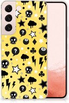 Silicone Back Cover Geschikt voor Samsung Galaxy S22 Telefoon Hoesje Punk Yellow