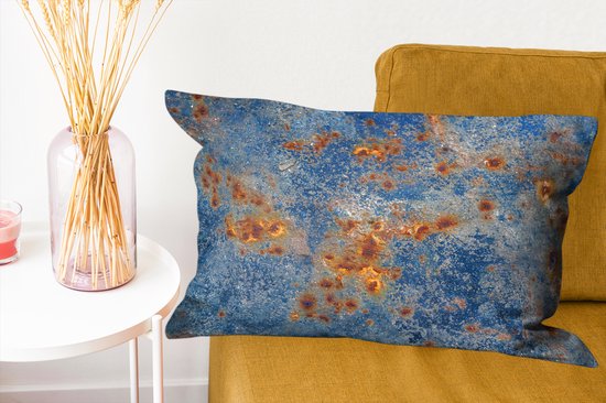 Coussins Coussins décoratifs - Oreillers Salon - 60x40 cm - Or - Rouille - Vintage