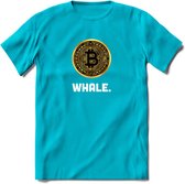 Bitcoin Whale - Crypto T-Shirt Kleding Cadeau | Dames / Heren / Unisex | Bitcoin / Ethereum shirt | Grappig Verjaardag kado | BTC Tshirt Met Print | - Blauw - XL