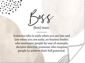 Poster Boss - Citations - Dictionnaire - Proverbes - 120x90 cm
