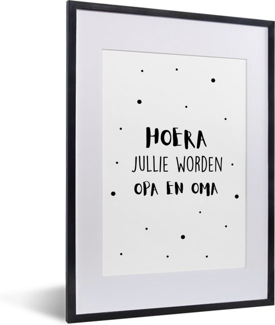Poster Zwanger - 'Hoera, jullie worden opa en oma' - Quotes - Spreuken