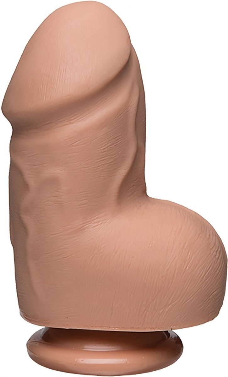 Goedkoopste Doc Johnson Fat D - Realistische ULTRASKYN Dildo met Ballen - 15 cm flesh