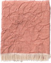 Dutch Decor FLORINE - Plaid met patroon 140x180 cm Muted Clay - roze