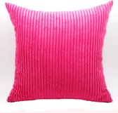 Kussenhoes 40x40 cm - Fel Roze - Kussenhoesje - Kussen Hoes - Woonkamer - Decoratie - Bank - Corduroy