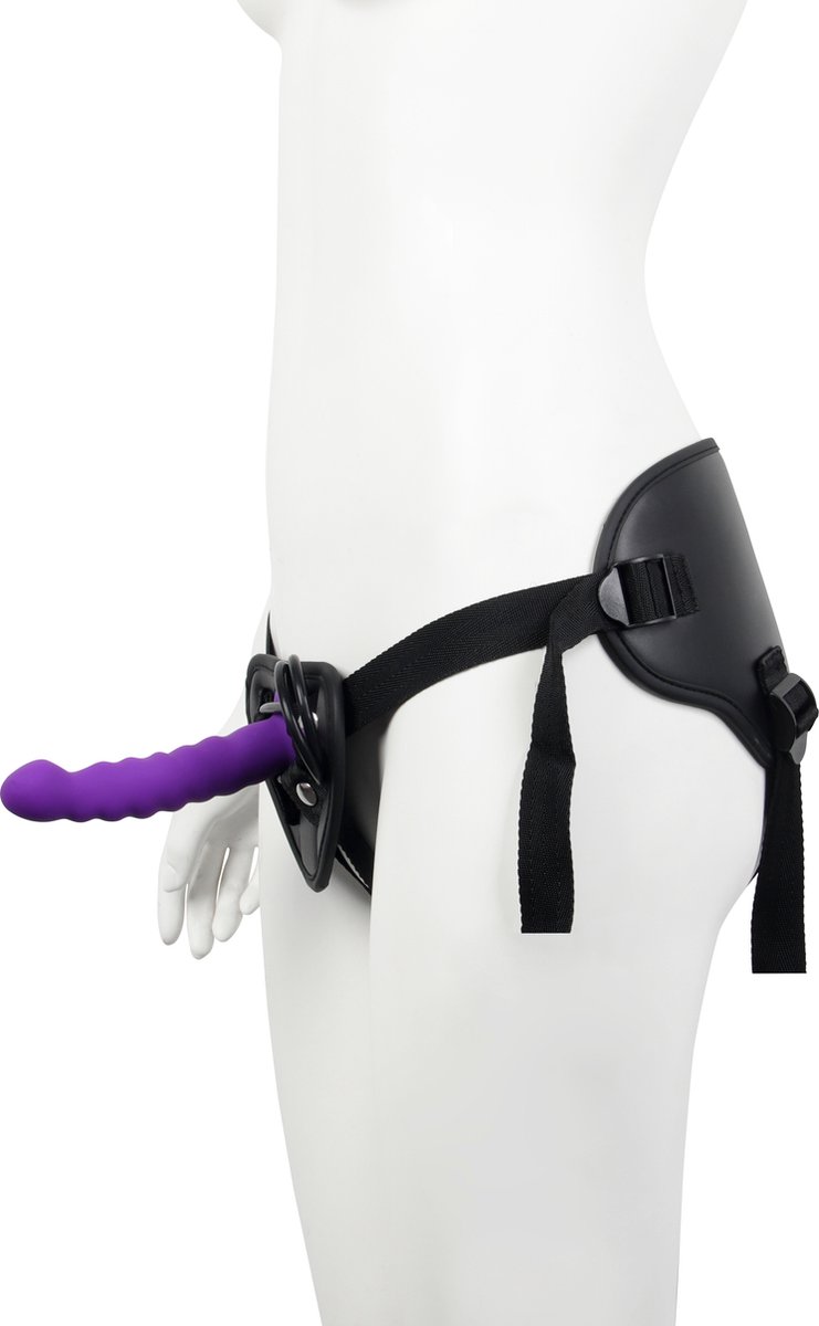 Banoch | Strap on harnas voor dildo's - verstelbaar in lengte - zacht neopreen om de heupen - universeel door 3 verschillende ringen voorbinddildo — afbeelding 12