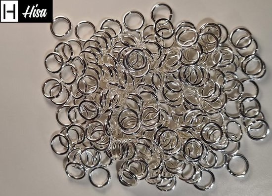 80 stuks sleutelringen met ketting splitring 25 mm sleutelring met