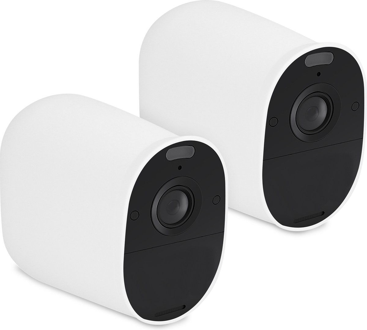 kwmobile 2x hoesje geschikt voor Arlo Essential Spotlight - Siliconen hoes voor beveiligingscamera - Beschermhoes in wit