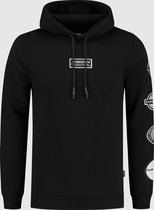 Purewhite -  Heren Slim Fit    Hoodie  - Zwart - Maat XXL