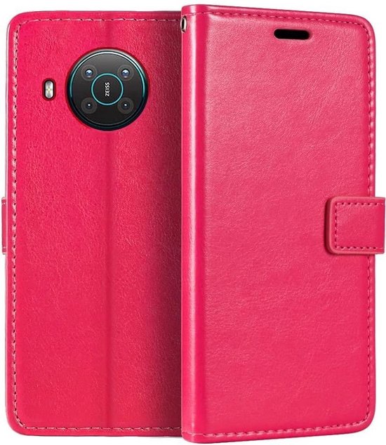 Suncase Originele lederen etui compatibel met Nokia 3.1 tas voor mobiele telefoon lederen tas beschermhoes case hoes (met lus aan de achterkant) in Burned-bruin