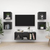 Decoways - 5-delige Tv-meubelset spaanplaat grijs