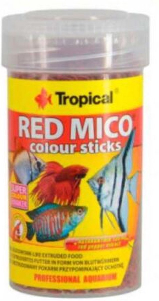 Tropical Red Mico Sticks - 100ml - Aquarium Visvoer