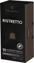 Epic Coffee - Ristretto - Capsules en aluminium compatibles Nespresso® - Label de qualité RFA - Carton de 100 pièces