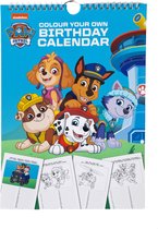 PAW Patrol verjaardagkalender met kleurplaten