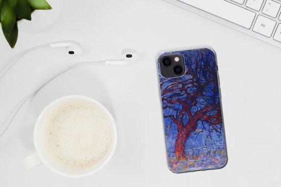 Coque iPhone 13 mini - Arbre rouge - Piet Mondrian - Siliconen
