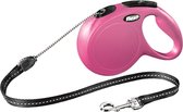 Flexi New Classic Koord - Hondenriem - Roze - M - 8 m