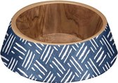 Tarhong voerbak hond oasis melamine indigo blauw 16x16x5 cm 350 ml