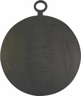 Be Home  - Serveerplateau rond geborsteld zwart mangohout 36,5cm - Borrelplateaus