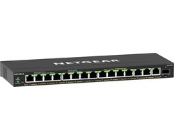 NETGEAR GS316EP - Netwerk Switch - Plus Managed - 1 Gbps - PoE Switch - 16 poorten