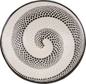 Schalen - Spiraal zwart wit S - Terracotta - Zwart - 20x20x5 cm - Indonesie - Sarana - Fairtrade