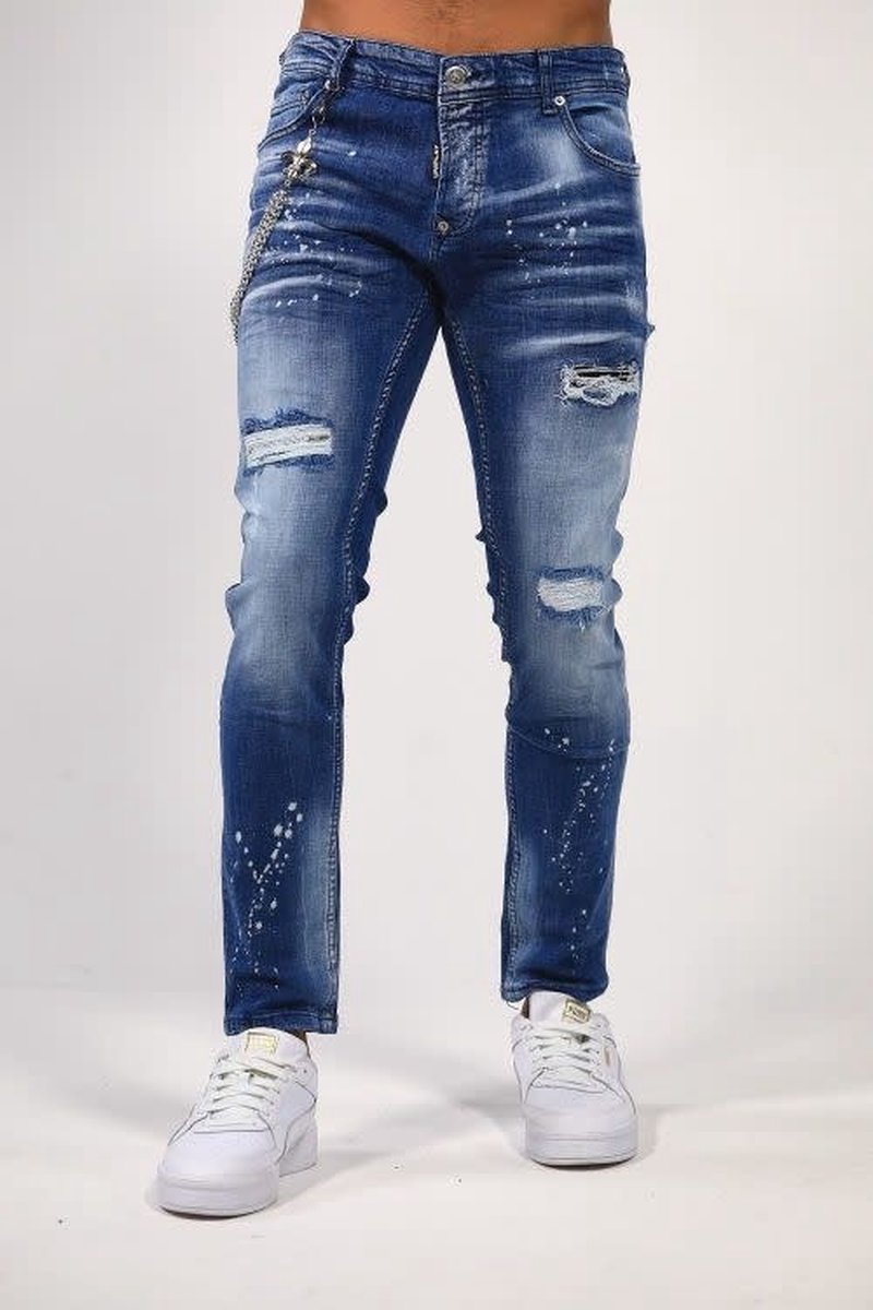 Heren Slim Fit Uniplay Jeans Albertus Blue Size : 32/32