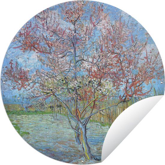 Garden Circle Le Pêcher Rose - Peinture de Vincent van Gogh - 90x90 cm - Affiche de jardin