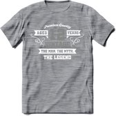 12 Jaar Legend T-Shirt | Zilver - Wit | Grappig Verjaardag en Feest Cadeau | Dames - Heren - Unisex | Kleding Kado | - Donker Grijs - Gemaleerd - XXL