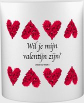 Akyol - Wil je mijn Valentijn zijn mok gepersonaliseerd - Valentijn cadeautje voor hem - Valentijn cadeautje voor haar - Valentijnsdag cadeau - Valentijn cadeautje love - Valentijn