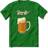 Biertje! T-Shirt | Bier Kleding | Feest | Drank | Grappig Verjaardag Cadeau | - Donker Groen - 3XL