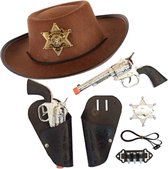 Set de déguisement de cowboy pour enfants avec chapeau de cowboy - Habillage de carnaval - Accessoires de vêtements pour bébé/ armes