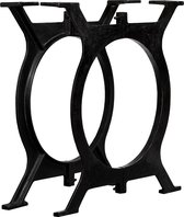 Furnibella - 2x Eettafelpoot O-Frame Tafelpoot Tafel Poot Eettafel Poten Tafelaccessoire Tafelonderdeel Onderdeel Accessoire Tafels Gietijzer