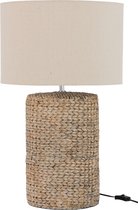 Lamp foot+shade thick braid concrete/cotton natural l