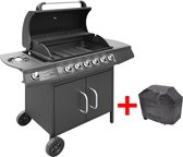 Everest Gasbarbecue 6+1 kookzone zwart