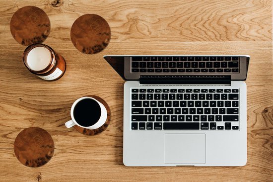 Dessous de Sous-verres - Ronds - Motifs - Luxe - Feuille - Or - 10x10 cm - 6 pièces