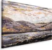 Peinture - Paysage de Berg , abstrait, impression Premium sur toile