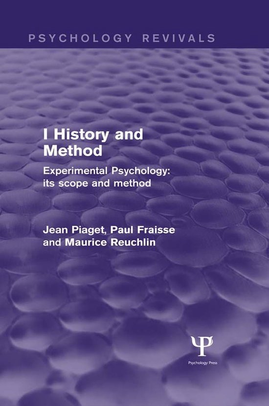 Experimental Psychology Its Scope and Method - cover