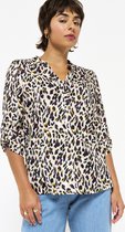 LOLALIZA Hemd met luipaardprint - Beige - Maat 46