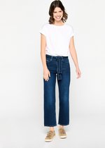 LOLALIZA Rechte jeansbroek met hoge taille - Donker Blauw - Maat 46