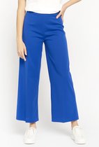 LOLALIZA Wijde broek met elastiek - Blauw - Maat 46