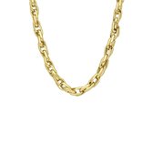 Stalen goldplated ketting schakel gedraaid