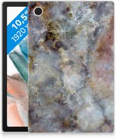Back Case Samsung Galaxy Tab A8 2021 Hoesje Design Marmer Grijs met doorzichte zijkanten