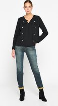 LOLALIZA Kort blazer met knopen - Zwart - Maat XS