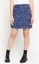 LOLALIZA Tweed rok - Blauw - Maat 40